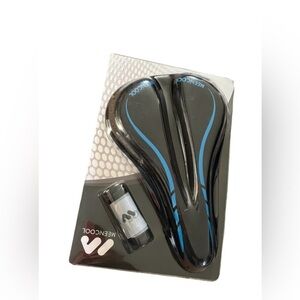Meencool Gel Bike Seat Cover Black Blue Slip Resistant Mountain Bike 11.6X7”